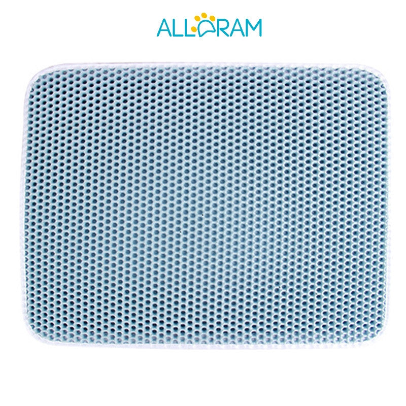 Alldram Square Cat Litter Mat  Cat Litter Mat Double Layer Waterproof Urine Proof Trapping Mat
