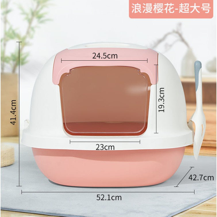 Litter Box Fully Enclosed Cat Toilet Extra Large Splash-Proof Deodorant Deodorant Sand Tray Cat Litter Box Cat Supplies/Cat Litter Box