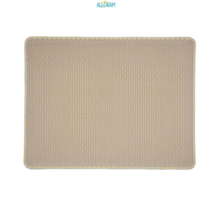 Alldram Square Cat Litter Mat  Cat Litter Mat Double Layer Waterproof Urine Proof Trapping Mat