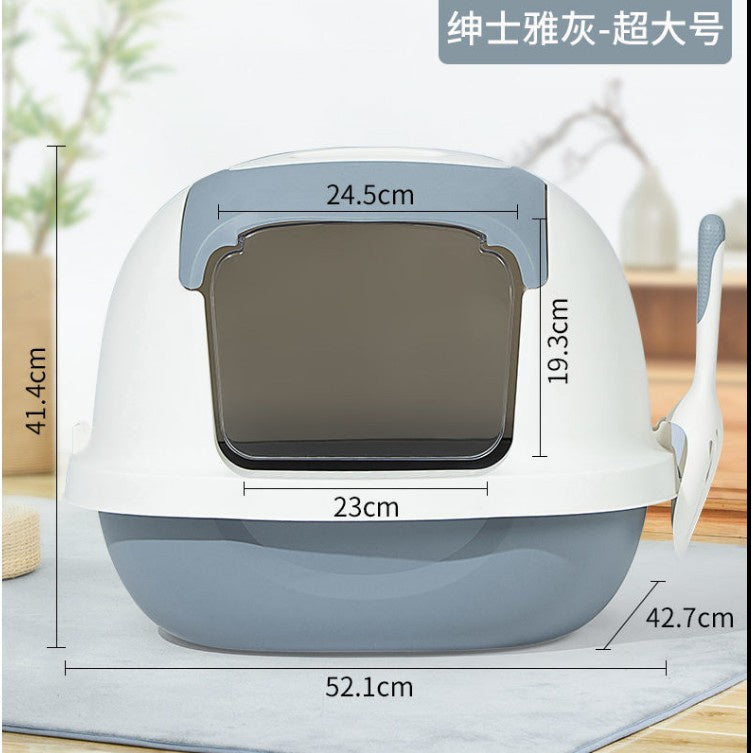 Litter Box Fully Enclosed Cat Toilet Extra Large Splash-Proof Deodorant Deodorant Sand Tray Cat Litter Box Cat Supplies/Cat Litter Box