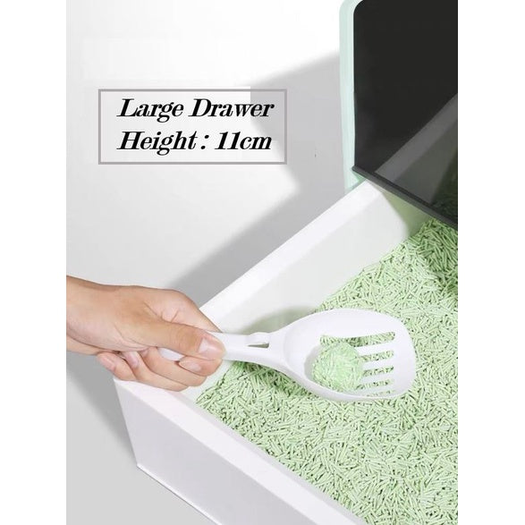 Large Cat Litter Box Full Enclosed Cat Litter Box Cat Toilet Cat Villa House Box Front Entrance Litter Box