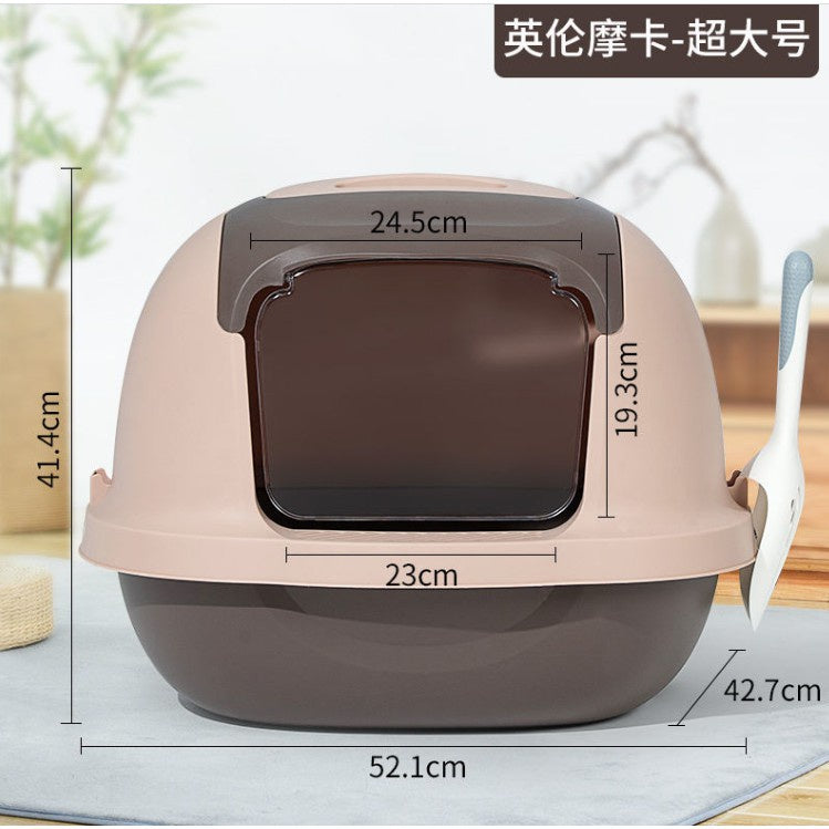 Litter Box Fully Enclosed Cat Toilet Extra Large Splash-Proof Deodorant Deodorant Sand Tray Cat Litter Box Cat Supplies/Cat Litter Box