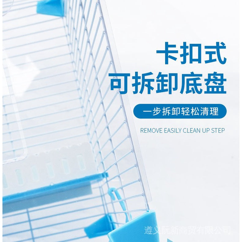 【In stock】Pet Shangtian hamster cage 47 basic cage Golden Bear super villa 60 acrylic hamster supplies set cage LUEZ