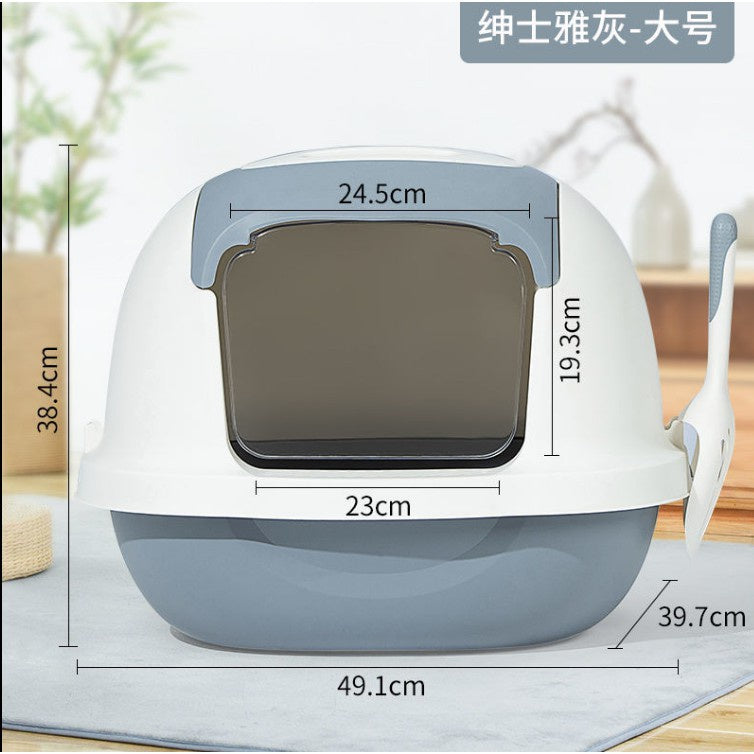 Litter Box Fully Enclosed Cat Toilet Extra Large Splash-Proof Deodorant Deodorant Sand Tray Cat Litter Box Cat Supplies/Cat Litter Box