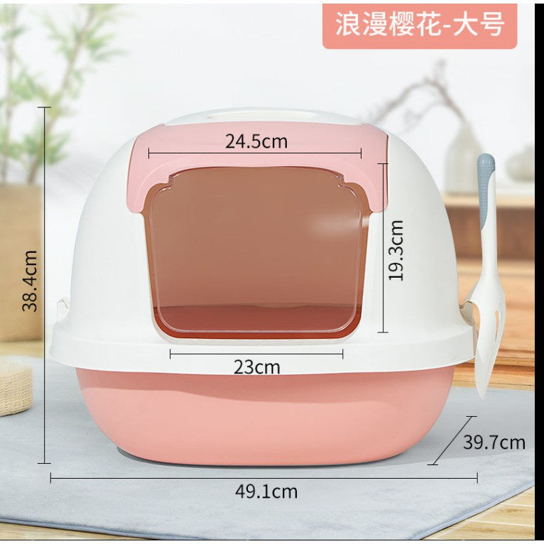 Litter Box Fully Enclosed Cat Toilet Extra Large Splash-Proof Deodorant Deodorant Sand Tray Cat Litter Box Cat Supplies/Cat Litter Box