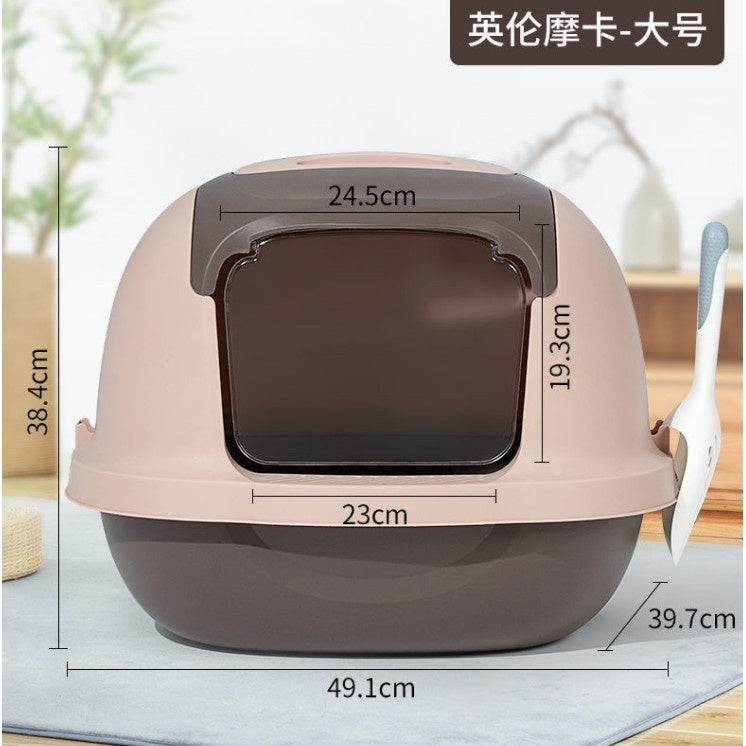 Litter Box Fully Enclosed Cat Toilet Extra Large Splash-Proof Deodorant Deodorant Sand Tray Cat Litter Box Cat Supplies/Cat Litter Box
