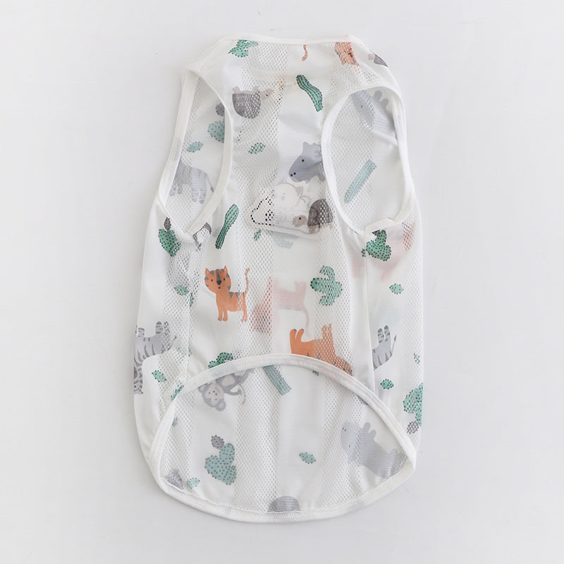 Dog Clothes Golden Retriever Vest Samoyed Side Shepherd Pet Clothing Medium and Large Dogs Large Dogs Mesh Summer Clothes