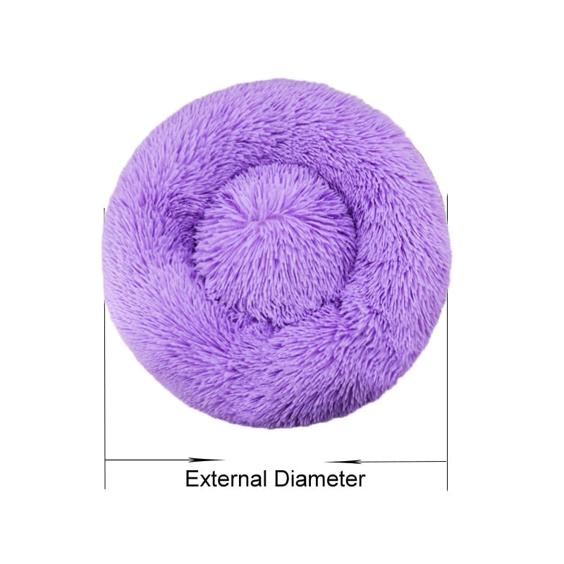 Pet Dog Bed Comfortable Donut Round Dog Kennel Ultra Soft Washable Dog and Cat Cushion Bed Winter Warm Doghouse Dropshipping