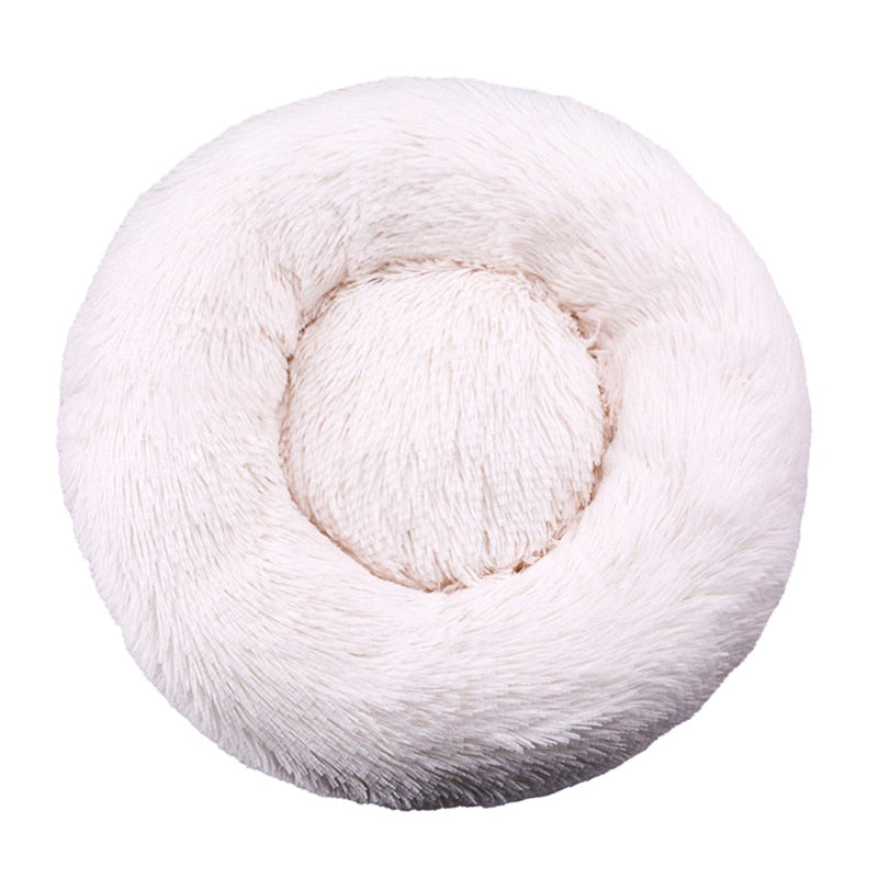 Pet Dog Bed Comfortable Donut Round Dog Kennel Ultra Soft Washable Dog and Cat Cushion Bed Winter Warm Doghouse Dropshipping