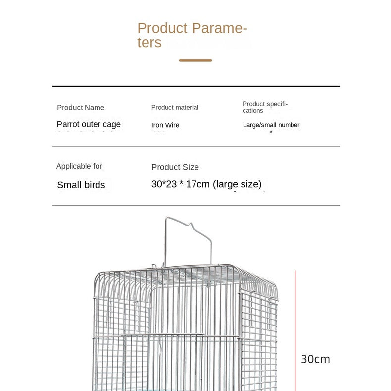 Budgerigar Peony Xuanfeng Minipet Light and Portable Outer Take-out Transport Portable Cage Suitcase out Delivery Cage/Parrot Outing Cage Bird cage UFO Small Breeding Young Portable Box