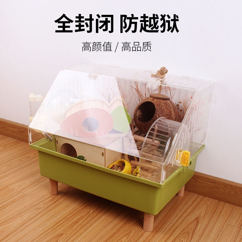 Really Cute Hamster Cage Acrylic Large Transparent With Accessories Set Dedicated Golden Silk Bear Cheap Large Acrylic Super Villa Supplies Breeding Box