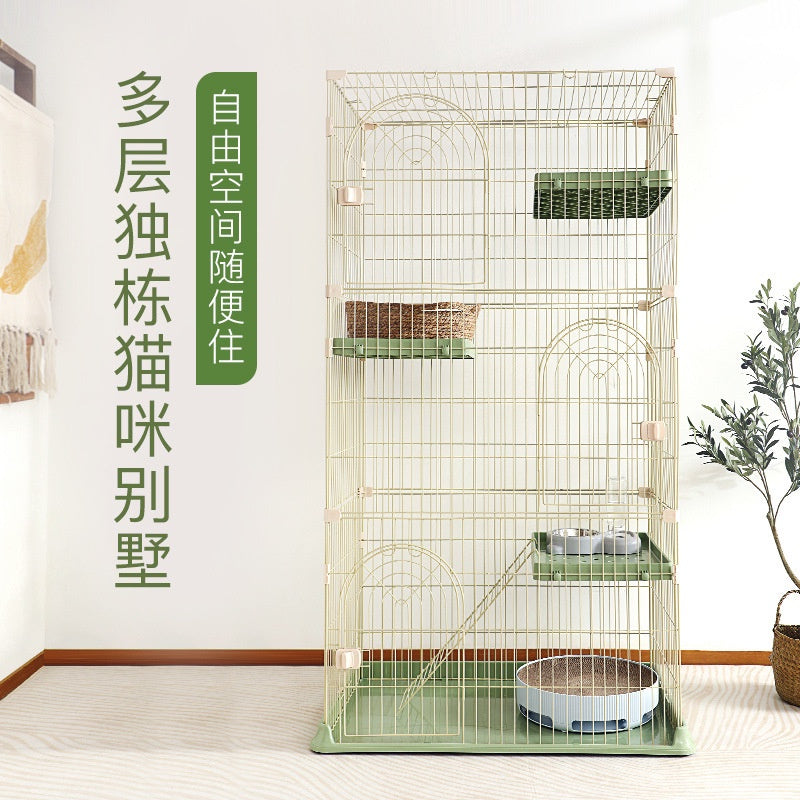 Cat Villa Cage Huge Space Domestic Cat House Multiple Indoor Three Storey Double Storey Cat Cage 021.sg