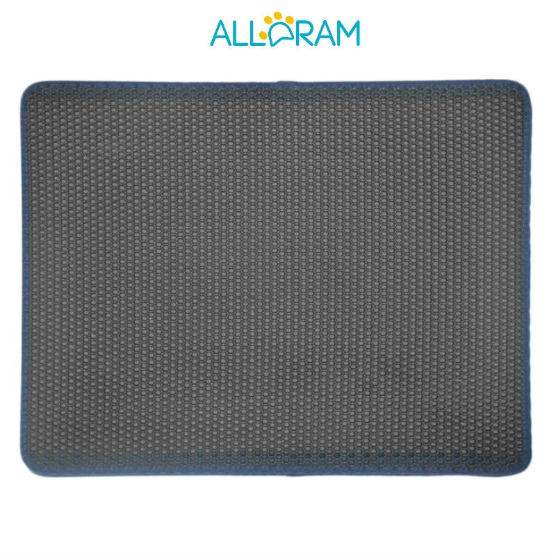 Alldram Square Cat Litter Mat  Cat Litter Mat Double Layer Waterproof Urine Proof Trapping Mat