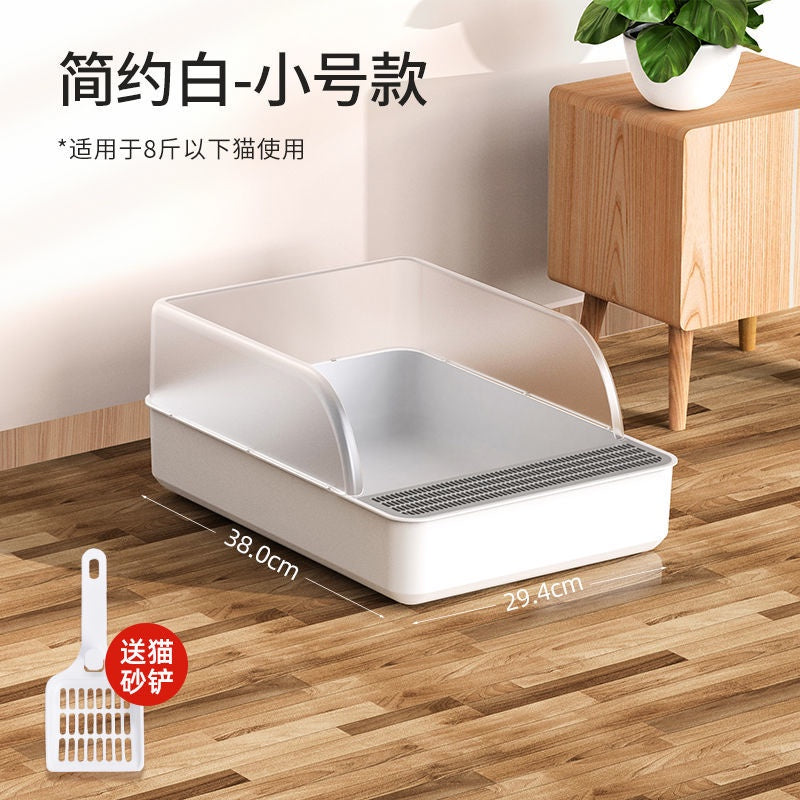 Pazazz Litter Box Semi-automatic Pet Cat Litter Box Fully Enclosed Anti-splash Litterbox