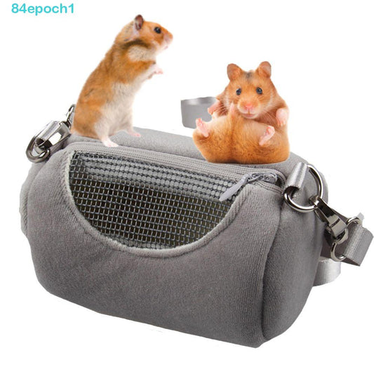 [READY STOCK] Hamster Carrier Bag Portable Breathable Hedgehog Mesh With Straps Small Pet Carrier Bag