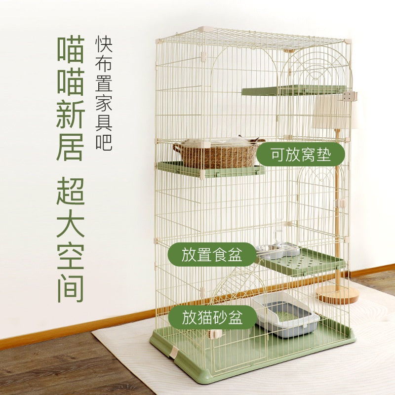 Cat Villa Cage Huge Space Domestic Cat House Multiple Indoor Three Storey Double Storey Cat Cage 021.sg