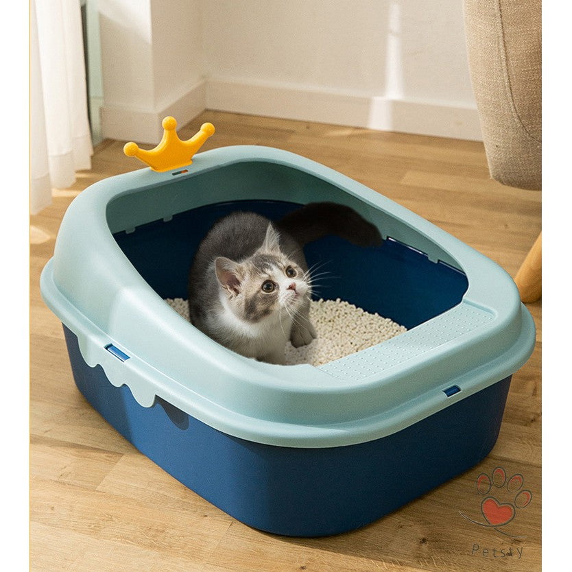 【PETSTY】Open Lid Cat Litter Box