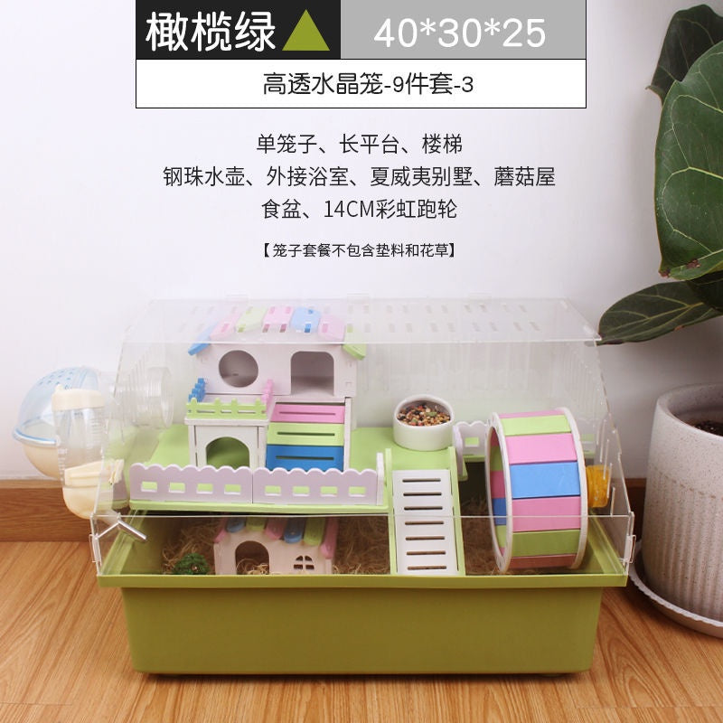 Really Cute Hamster Cage Acrylic Large Transparent With Accessories Set Dedicated Golden Silk Bear Cheap Large Acrylic Super Villa Supplies Breeding Box