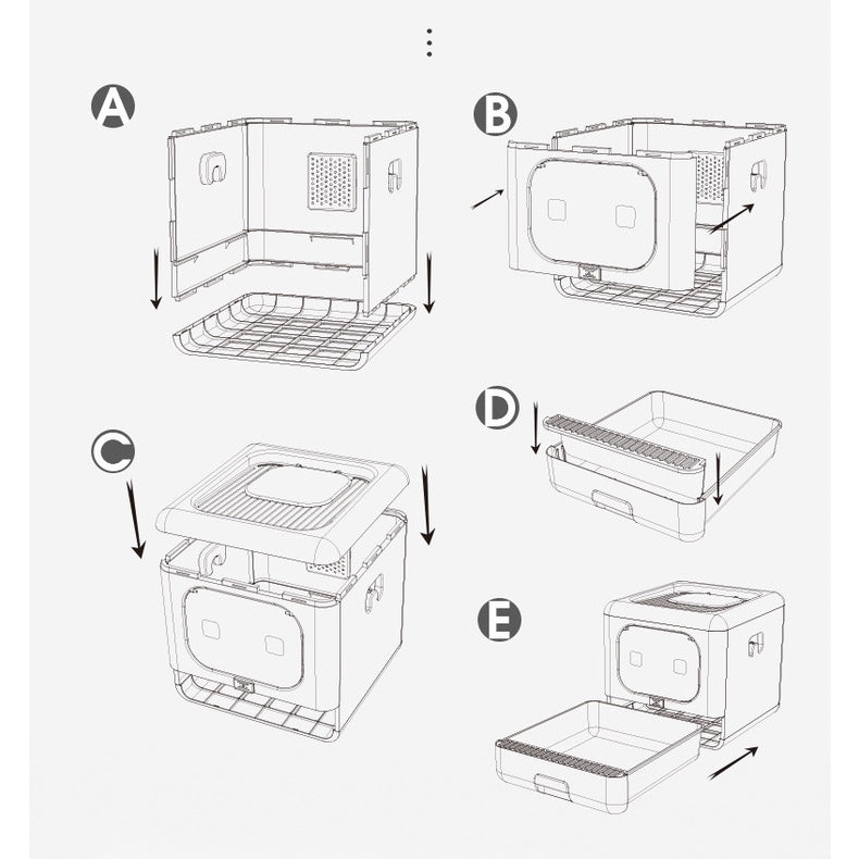 ⭐ FOLDABLE CAT LITTER BOX ⭐ litter box cat litter box cat litter box extra large big litter box cat toilet tofu litter