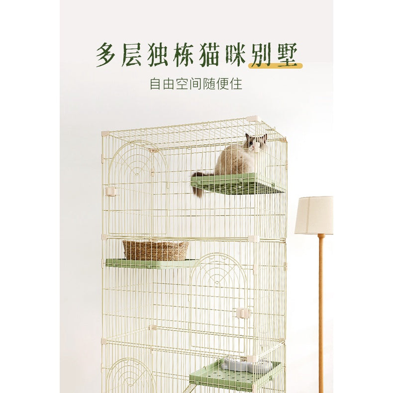 Cat Villa Cage Huge Space Domestic Cat House Multiple Indoor Three Storey Double Storey Cat Cage 021.sg