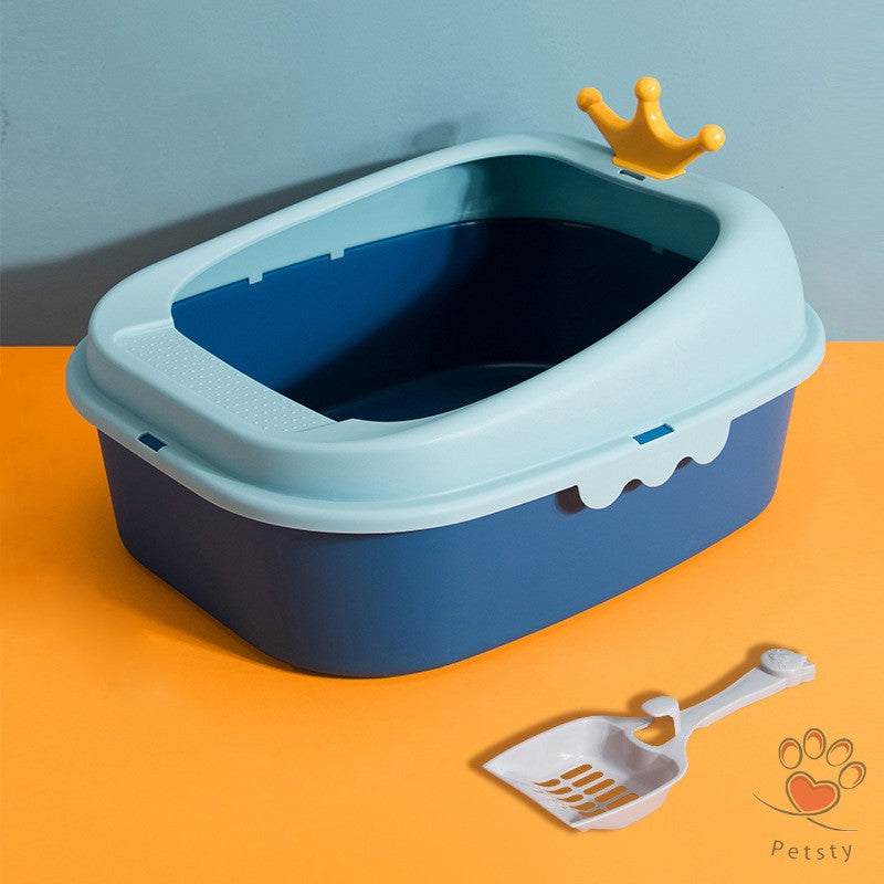 【PETSTY】Open Lid Cat Litter Box