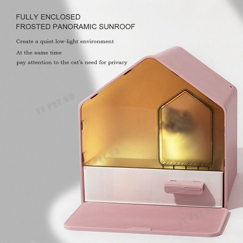 Byto Cat Litter Box Fully Enclosed Litter Box Large Space Odor-proof Cat Toilet Drawer Type Cat Supplies