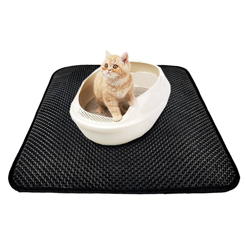 Pet Litter Mat EVA Double-Layer Cat Trapper Mat with Waterproof Bottom Laye