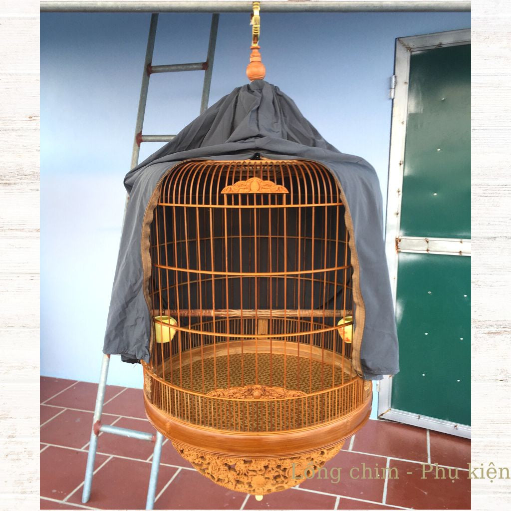 Birdcage, Bird Cage With Beautiful Motifs Old Bamboo Bird