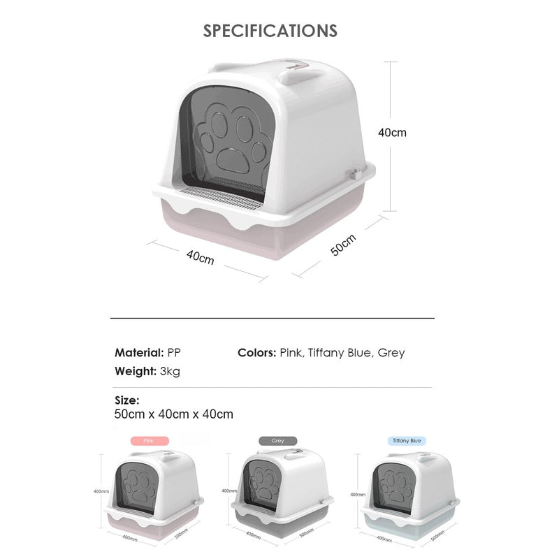 [ SG SELLER ] Cat Litter Box With Door/ Large capacity / Pet / Litter / Toilet / Sand box