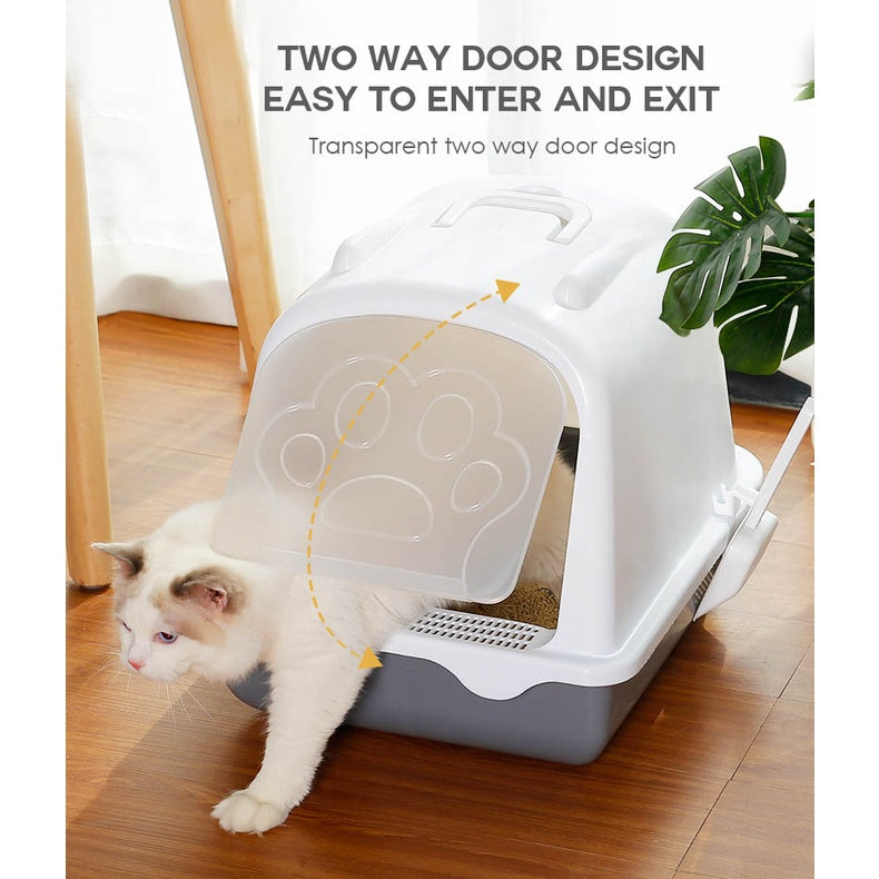 [ SG SELLER ] Cat Litter Box With Door/ Large capacity / Pet / Litter / Toilet / Sand box