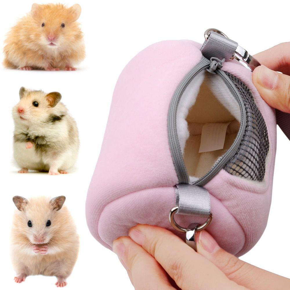 [READY STOCK] Hamster Carrier Bag Portable Breathable Hedgehog Mesh With Straps Small Pet Carrier Bag