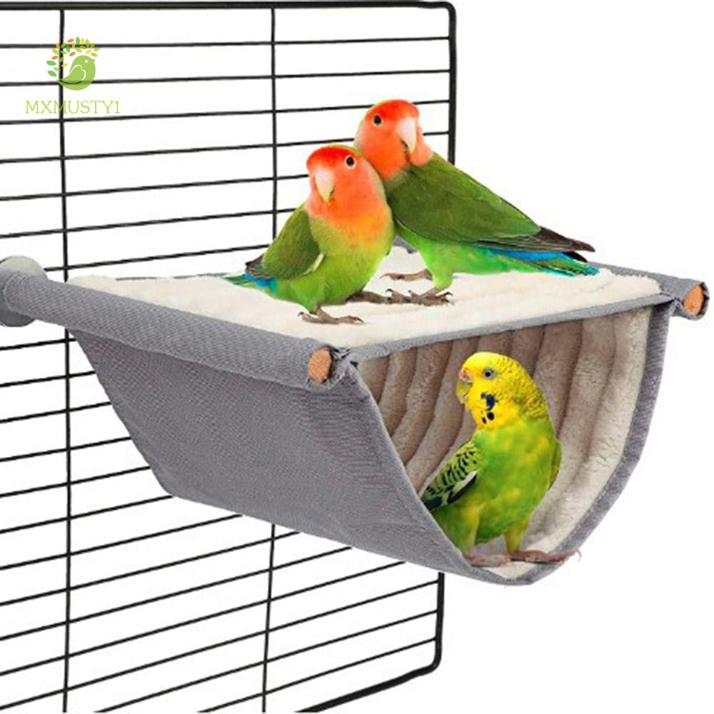 MXMUSTY1 Sleeping Bed Lovebird Chinchilla Winter Warm Plush Cage Perch Hamster House Parrot Tent