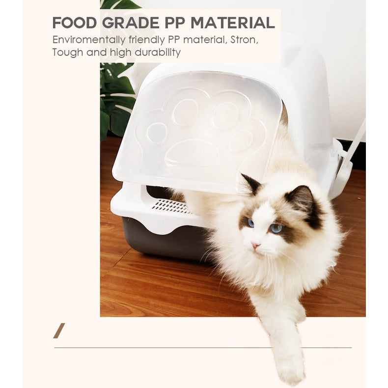 [ SG SELLER ] Cat Litter Box With Door/ Large capacity / Pet / Litter / Toilet / Sand box