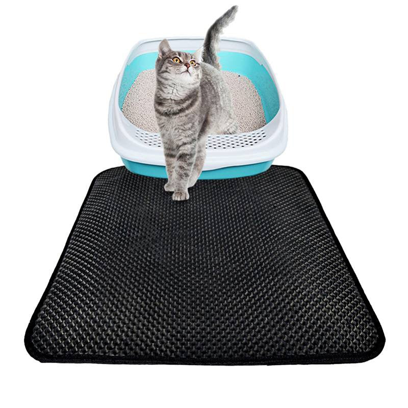 Pet Litter Mat EVA Double-Layer Cat Trapper Mat with Waterproof Bottom Laye