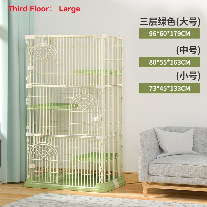 Cat Villa Cage Huge Space Domestic Cat House Multiple Indoor Three Storey Double Storey Cat Cage 021.sg