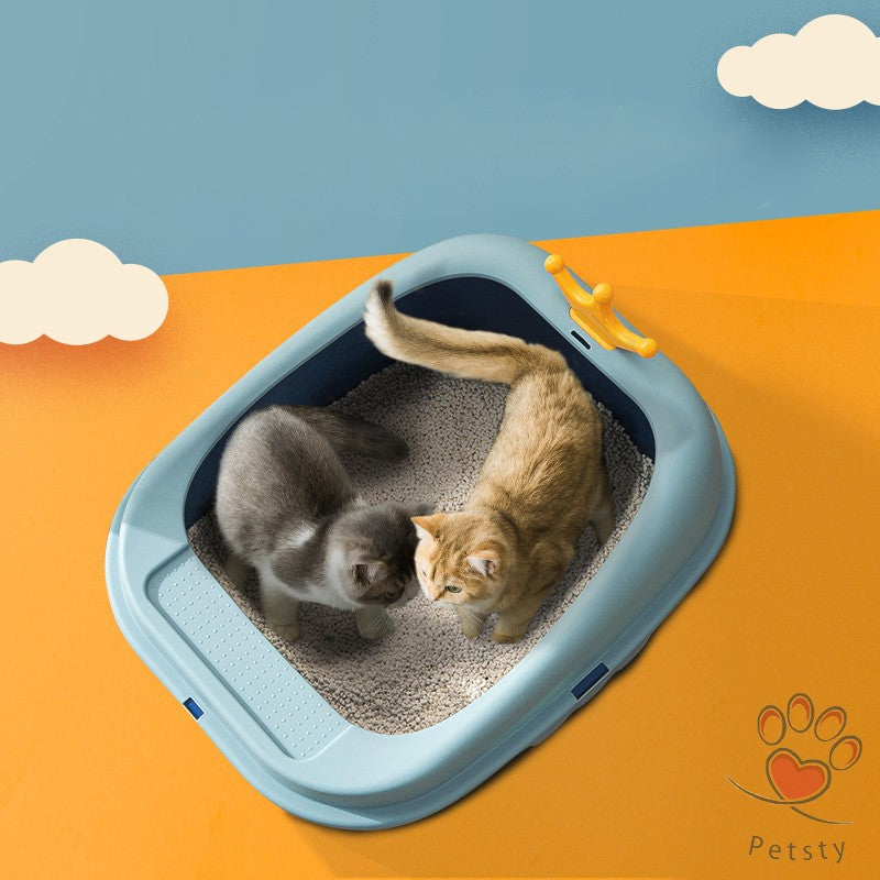 【PETSTY】Open Lid Cat Litter Box