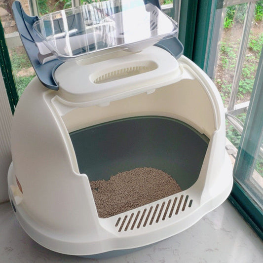 Litter Box Fully Enclosed Cat Toilet Extra Large Splash-Proof Deodorant Deodorant Sand Tray Cat Litter Box Cat Supplies/Cat Litter Box