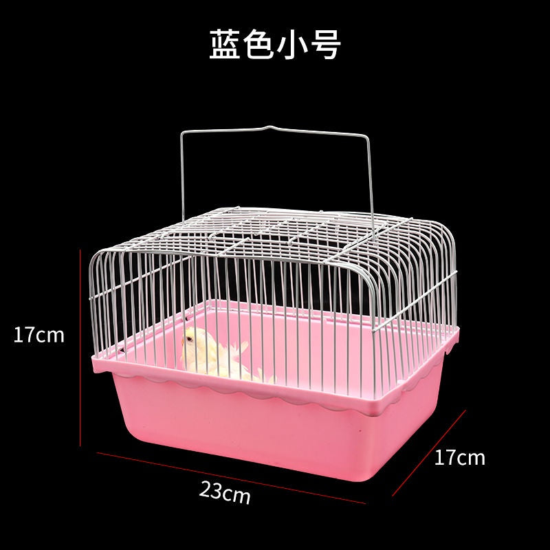 Budgerigar Peony Xuanfeng Minipet Light and Portable Outer Take-out Transport Portable Cage Suitcase out Delivery Cage/Parrot Outing Cage Bird cage UFO Small Breeding Young Portable Box