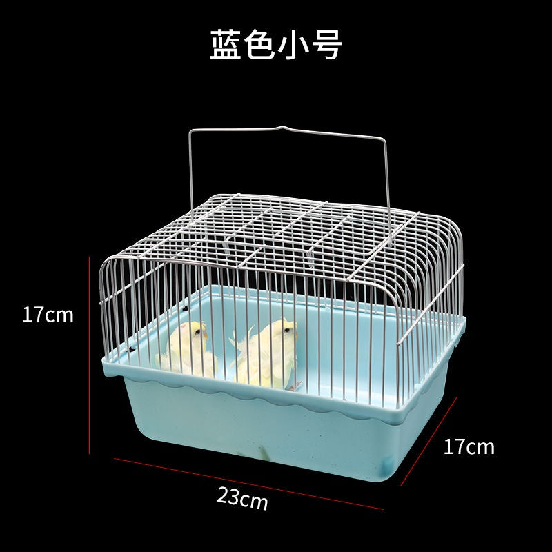 Budgerigar Peony Xuanfeng Minipet Light and Portable Outer Take-out Transport Portable Cage Suitcase out Delivery Cage/Parrot Outing Cage Bird cage UFO Small Breeding Young Portable Box