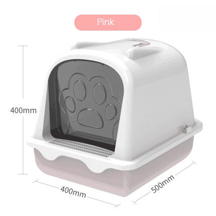 [ SG SELLER ] Cat Litter Box With Door/ Large capacity / Pet / Litter / Toilet / Sand box