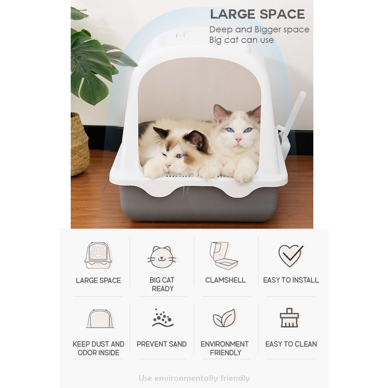 [ SG SELLER ] Cat Litter Box With Door/ Large capacity / Pet / Litter / Toilet / Sand box