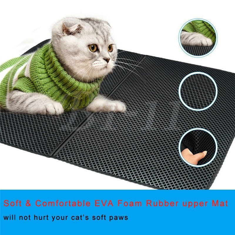 Pet Cat Litter Mat Double Layer Litter Cat Bed Pads Pets Litter Box Mat Pet Product Bed For Cats House Clean mat