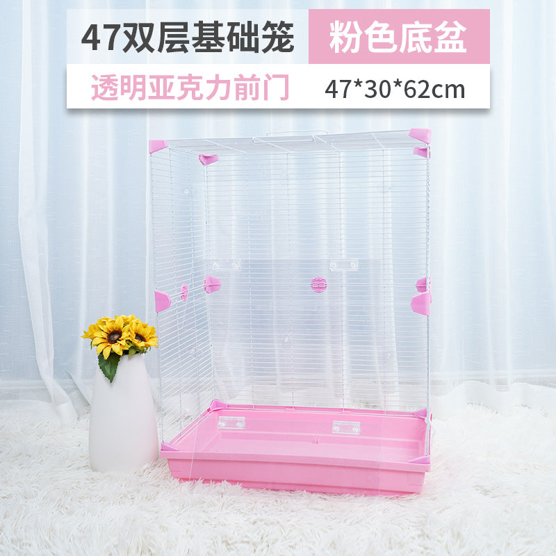 【In stock】Pet Shangtian hamster cage 47 basic cage Golden Bear super villa 60 acrylic hamster supplies set cage LUEZ