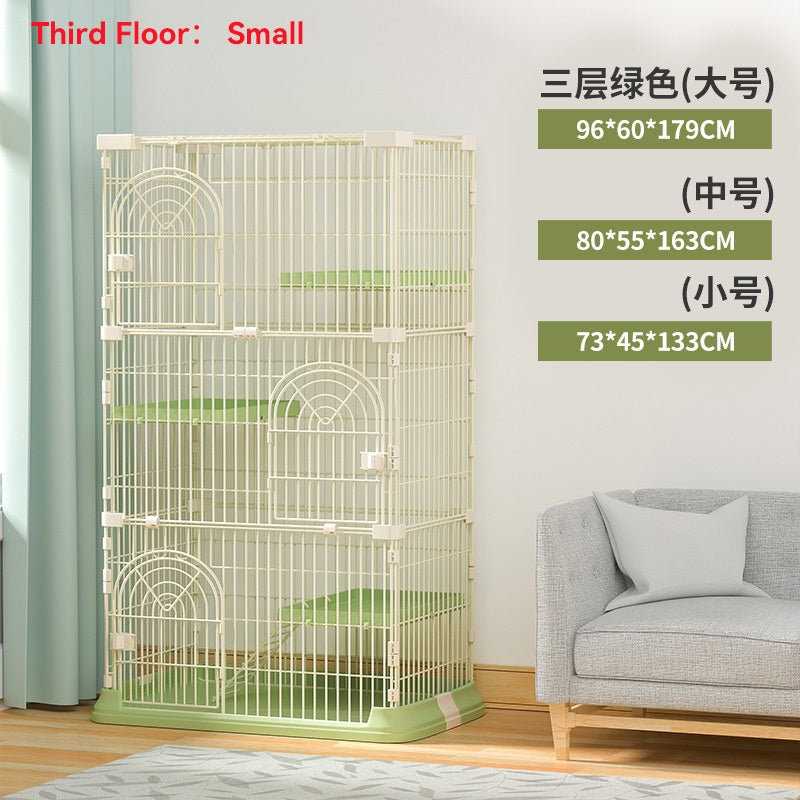 Cat Villa Cage Huge Space Domestic Cat House Multiple Indoor Three Storey Double Storey Cat Cage 021.sg