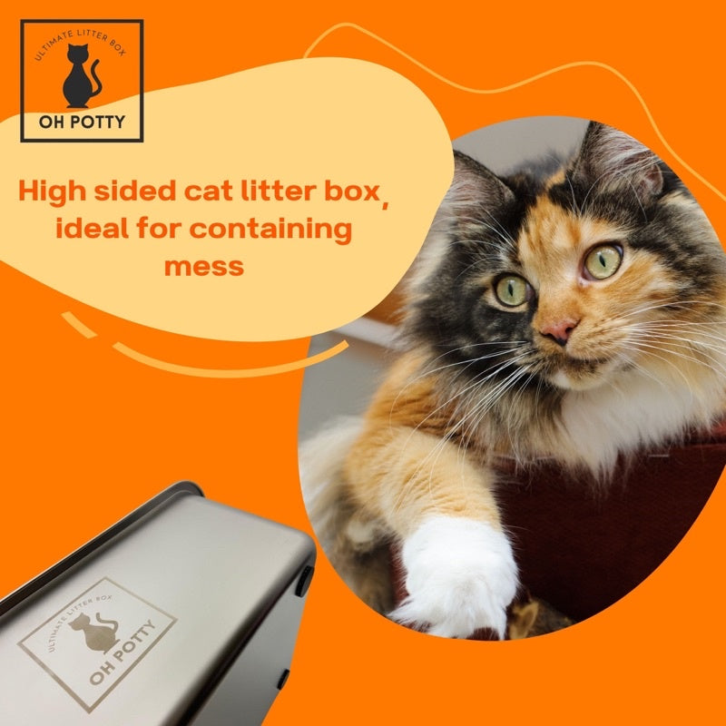 Oh Potty - Ultimate Litter Box | STAINLESS STEEL CAT LITTER BOX