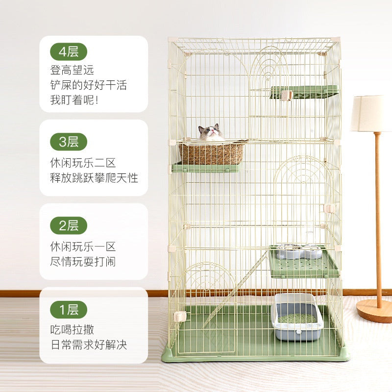 Cat Villa Cage Huge Space Domestic Cat House Multiple Indoor Three Storey Double Storey Cat Cage 021.sg