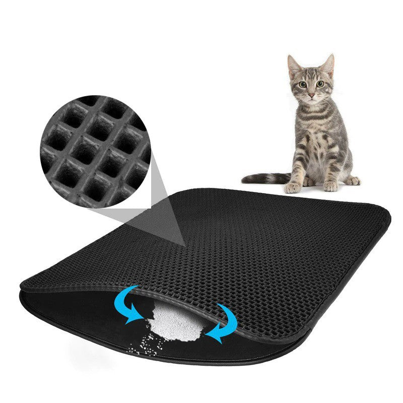 Pet Cat Litter Mat Double Layer Litter Cat Bed Pads Pets Litter Box Mat Pet Product Bed For Cats House Clean mat