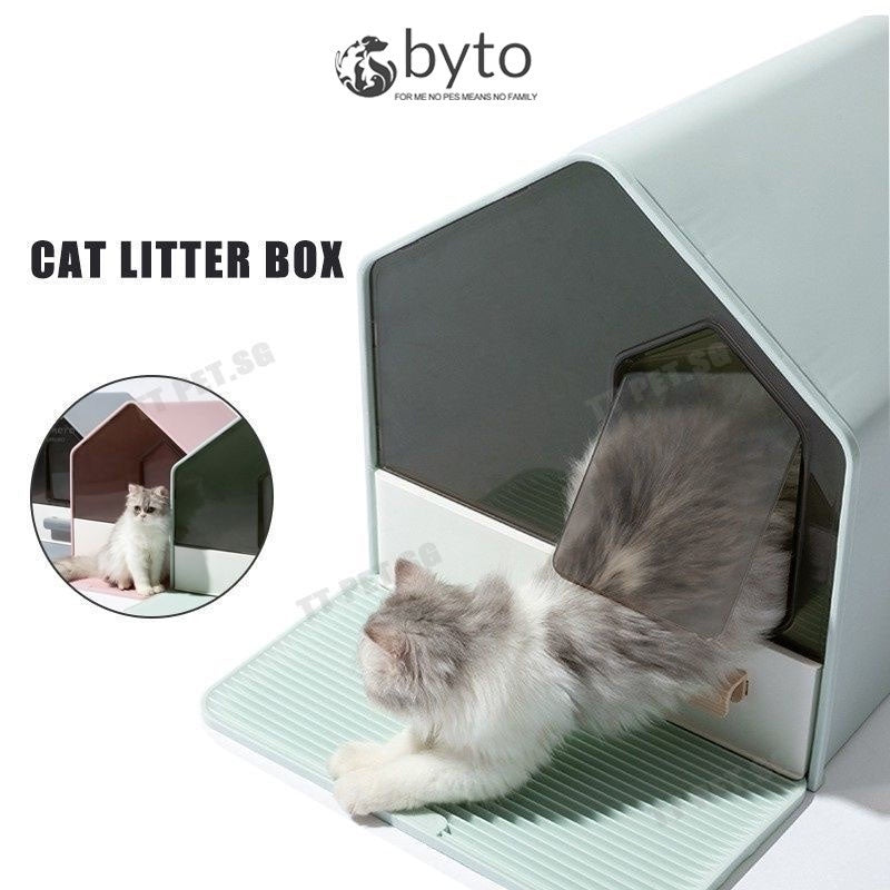 Byto Cat Litter Box Fully Enclosed Litter Box Large Space Odor-proof Cat Toilet Drawer Type Cat Supplies