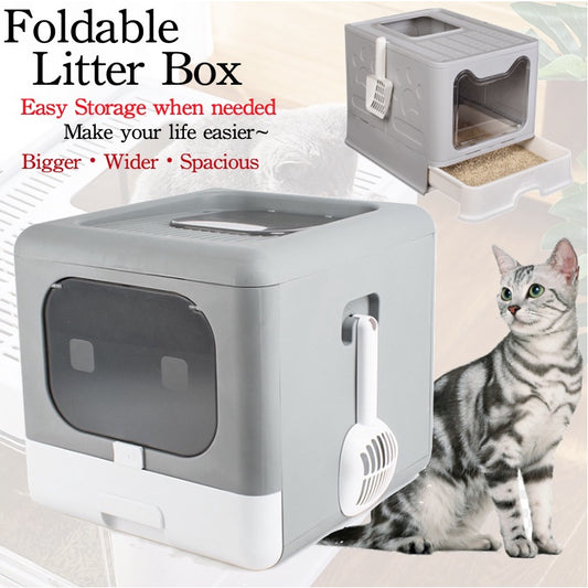 ⭐ FOLDABLE CAT LITTER BOX ⭐ litter box cat litter box cat litter box extra large big litter box cat toilet tofu litter