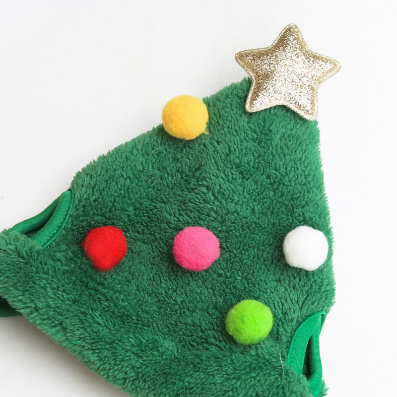 【Christmas Special】Pet Cat Christmas Hat Dog Saliva Towel Bib Autumn Match